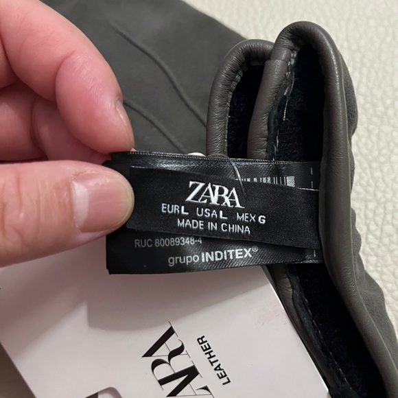 NWT - Zara Men’s Touchscreen Leather Gloves - Size L - Picture 5 of 8